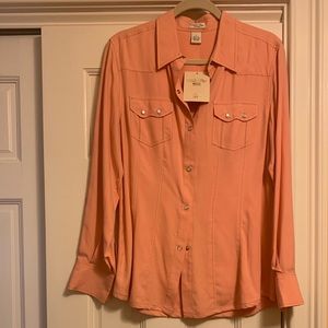 Tasha Polizzi women’s size large silk button down
